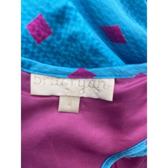 Britt Ryan Women Crinkled Multicolored Silk Halter Mini Dress Size 4 - Picture 8 of 8